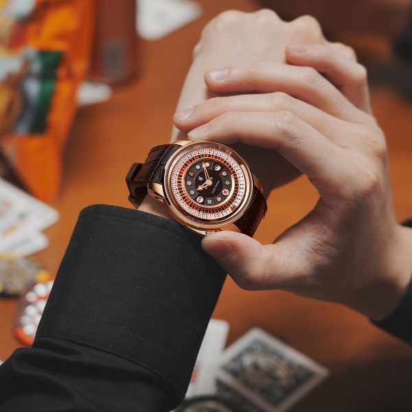 Lucky Harvey New Rose Gold Poker Roulette Automatic Watch - Image 8