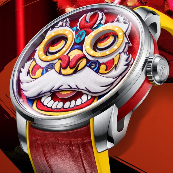 Lucky Harvey Unique Men Sapphire Green Lion Dance Watch - Image 3