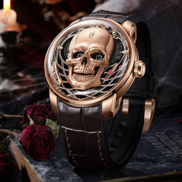 Lucky Harvey Limited Edition Silver Skull Luminous Men Watch - Image 2