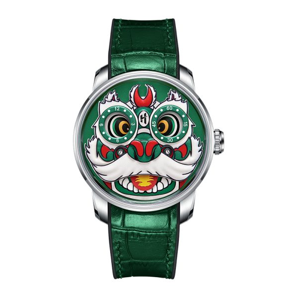 green lion dance watch