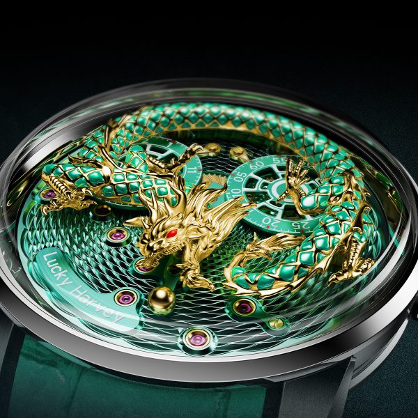 Lucky Harvey Sapphire Limited Enamel Dragon For Men - Image 2