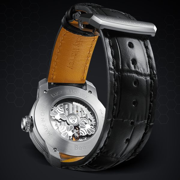 Lucky Harvey Sapphire Luminous Men Rose Gold Bee Watch - Image 8
