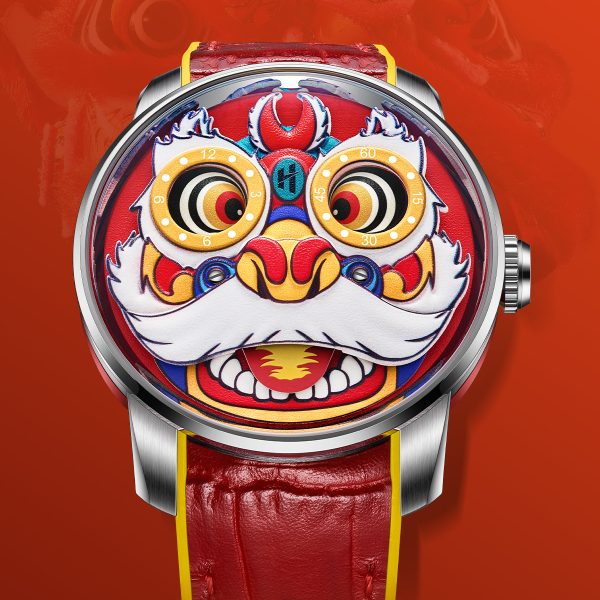 Lucky Harvey Unique Men Sapphire Green Lion Dance Watch - Image 2