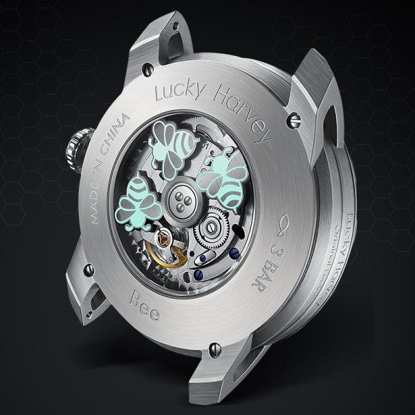 Lucky Harvey Sapphire Luminous Men Rose Gold Bee Watch - Image 7