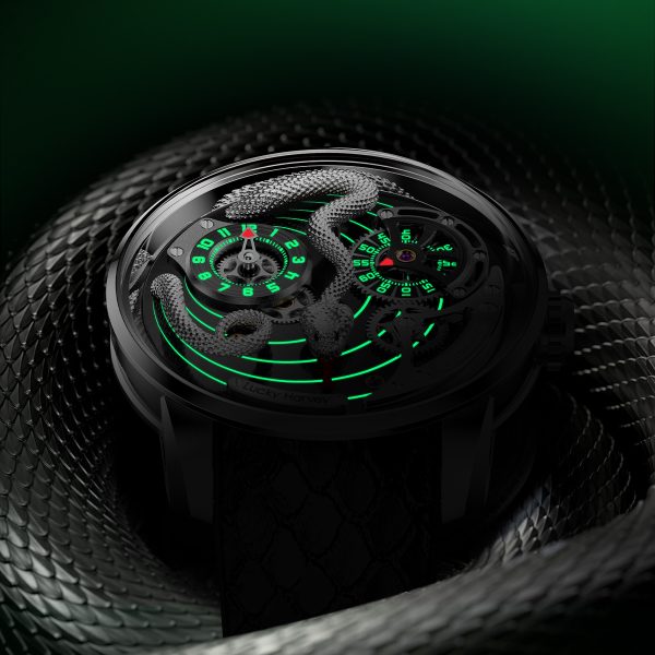 Lucky Harvey New Silver Snake Series Men Automatic Watch - Image 5