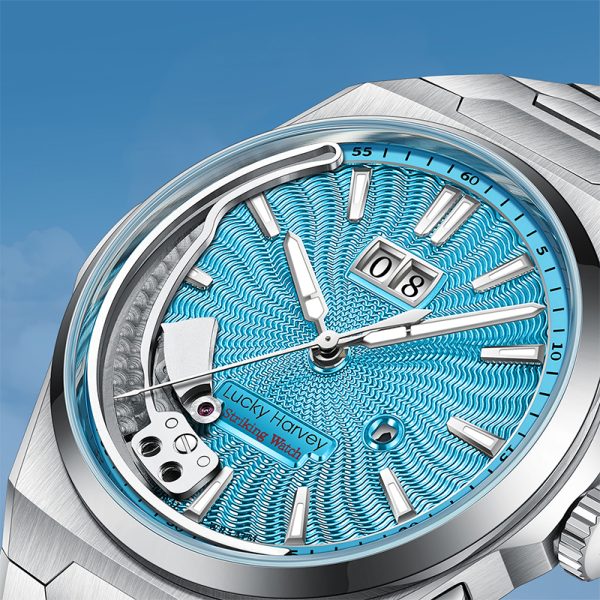 Lucky Harvey Chiming Guilloché Luxury Men Automatic Watch - Image 4