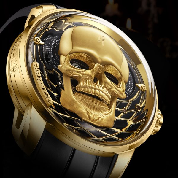 Lucky Harvey Limited Edition Silver Skull Luminous Men Watch - Image 3